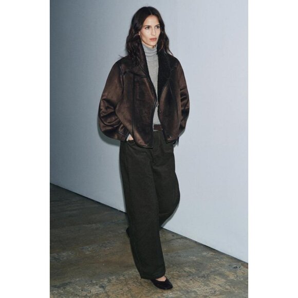 ZARA DOUBLE-FACED JACKET ZW COLLECTION - Picture 4 of 8